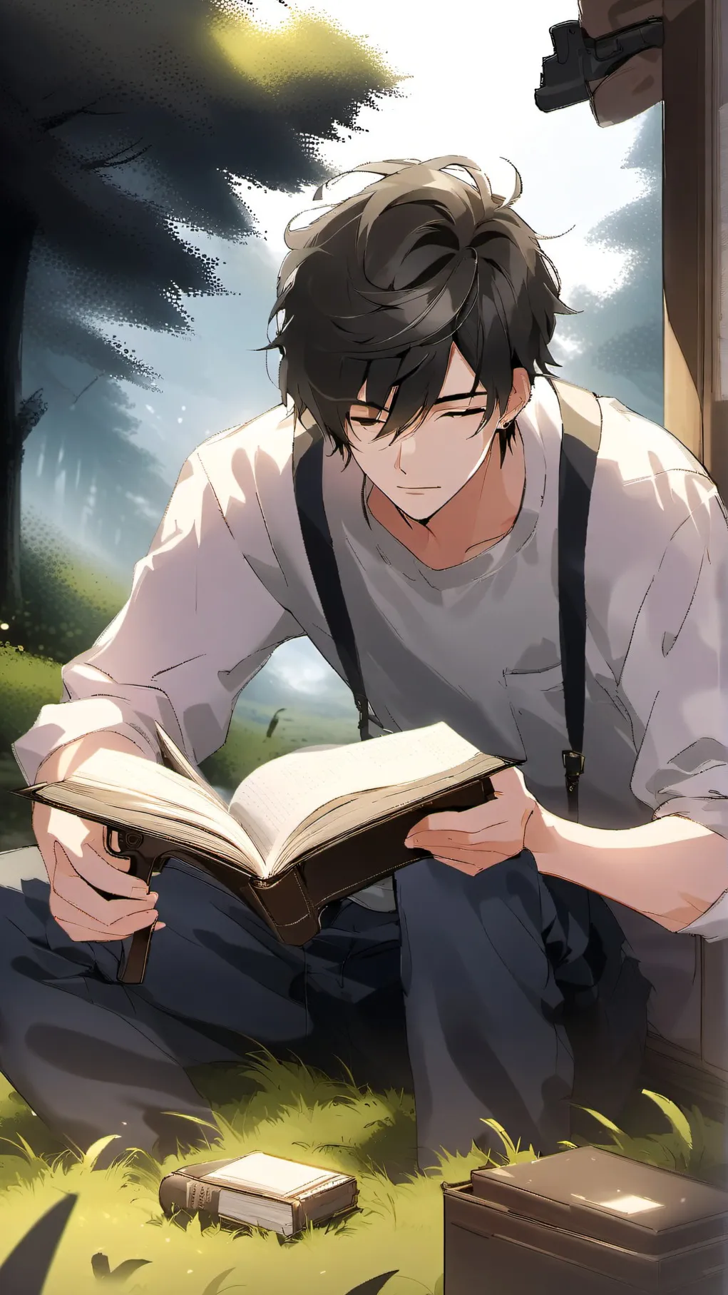 ai character: moon  background