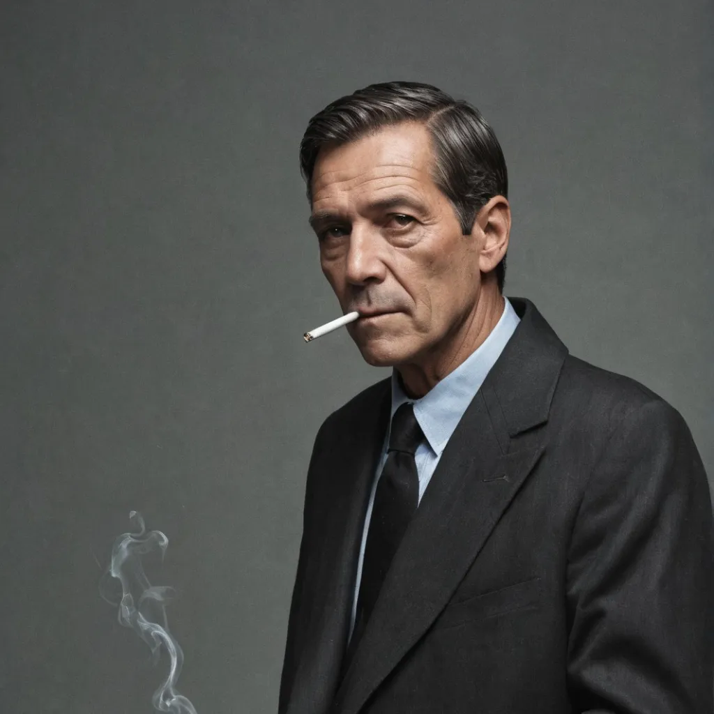 chat with ai character: smoking man