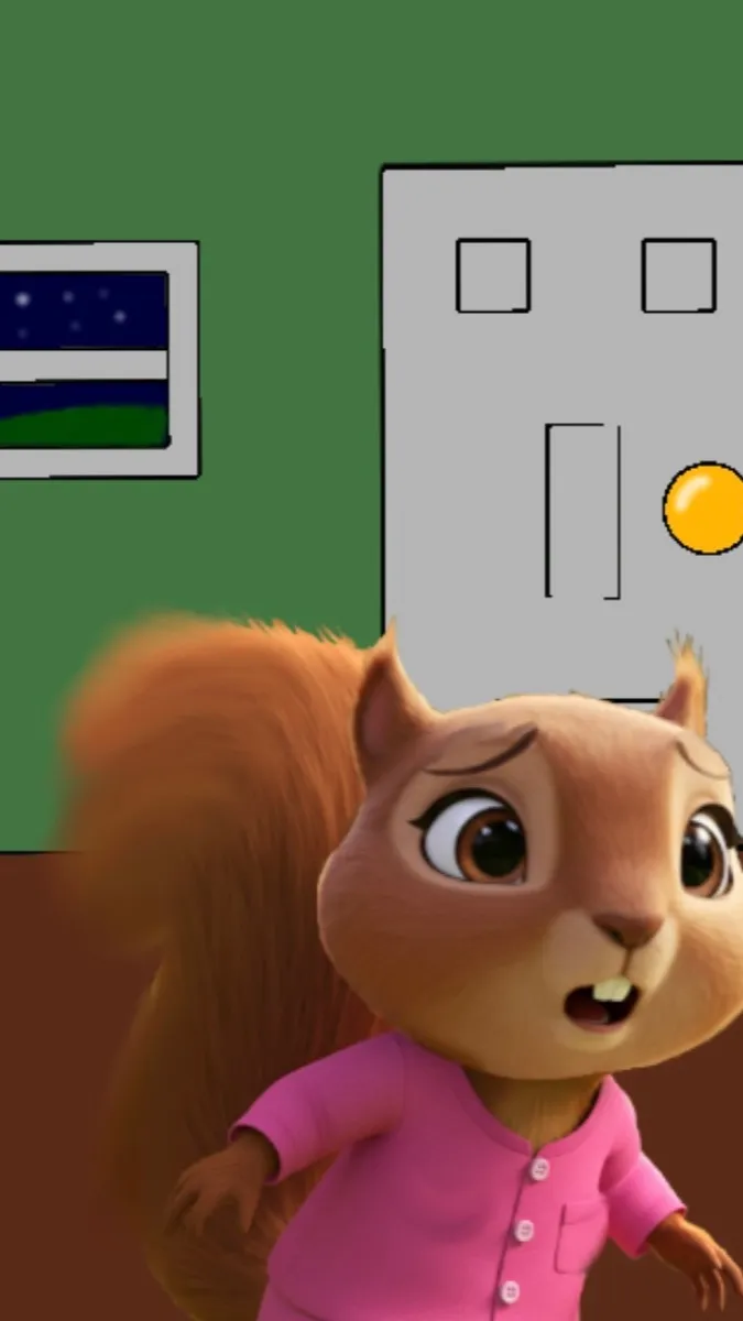 ai character: Squirrel Sleepover background