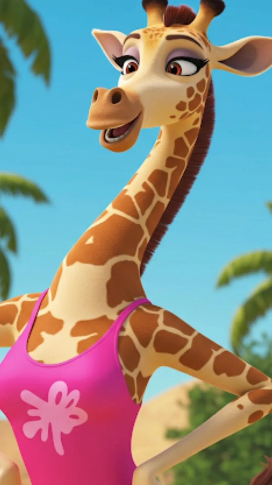 ai character: Gabriella Giraffe background