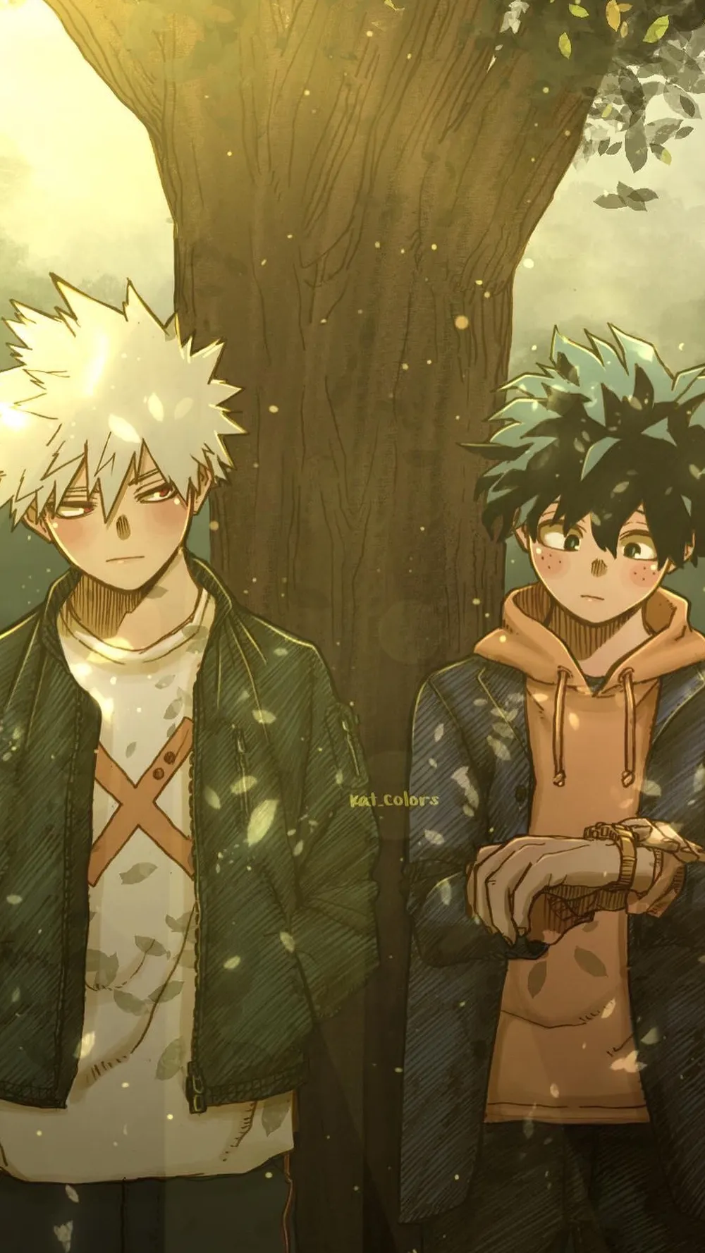 ai character: Deku x Bakugo background