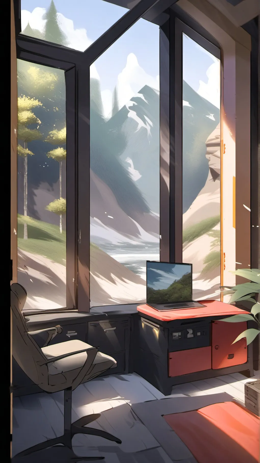 ai character: Izzy *nice* background