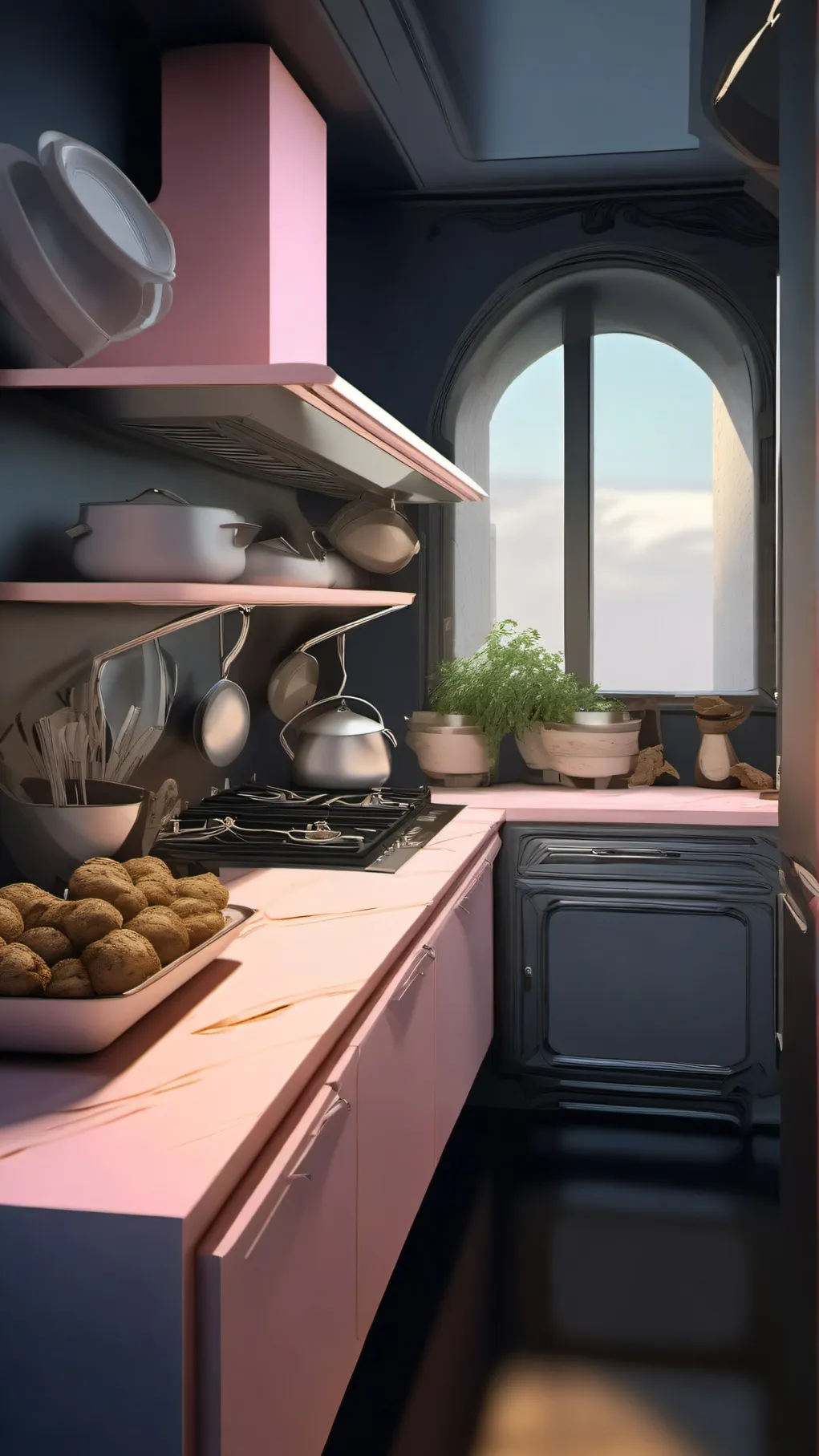 ai character: Eve the fairy chef background