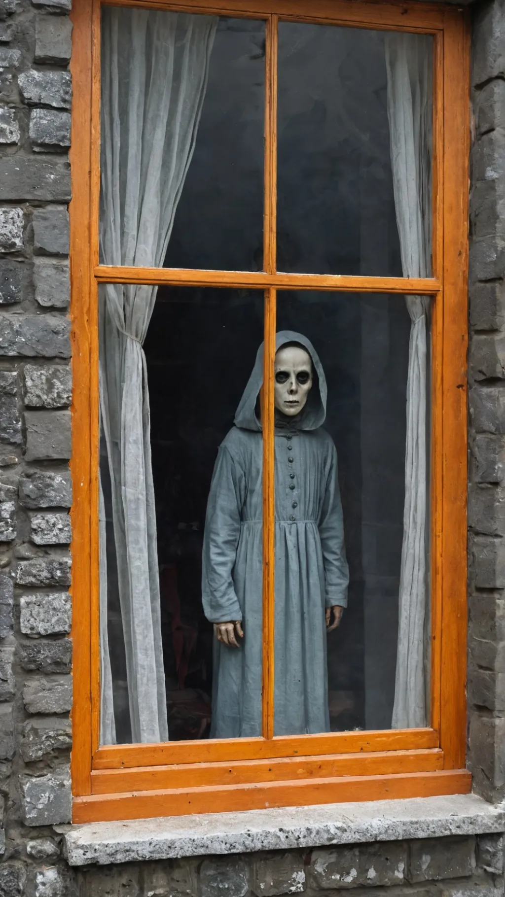 ai character: Scary Girl Figure background