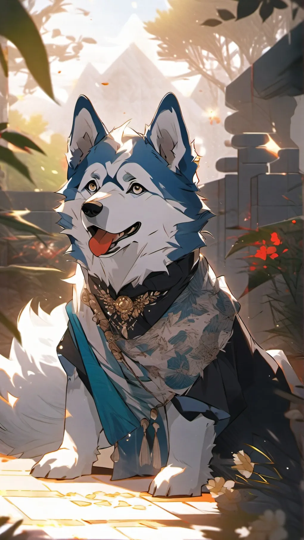 ai character: Bluey background