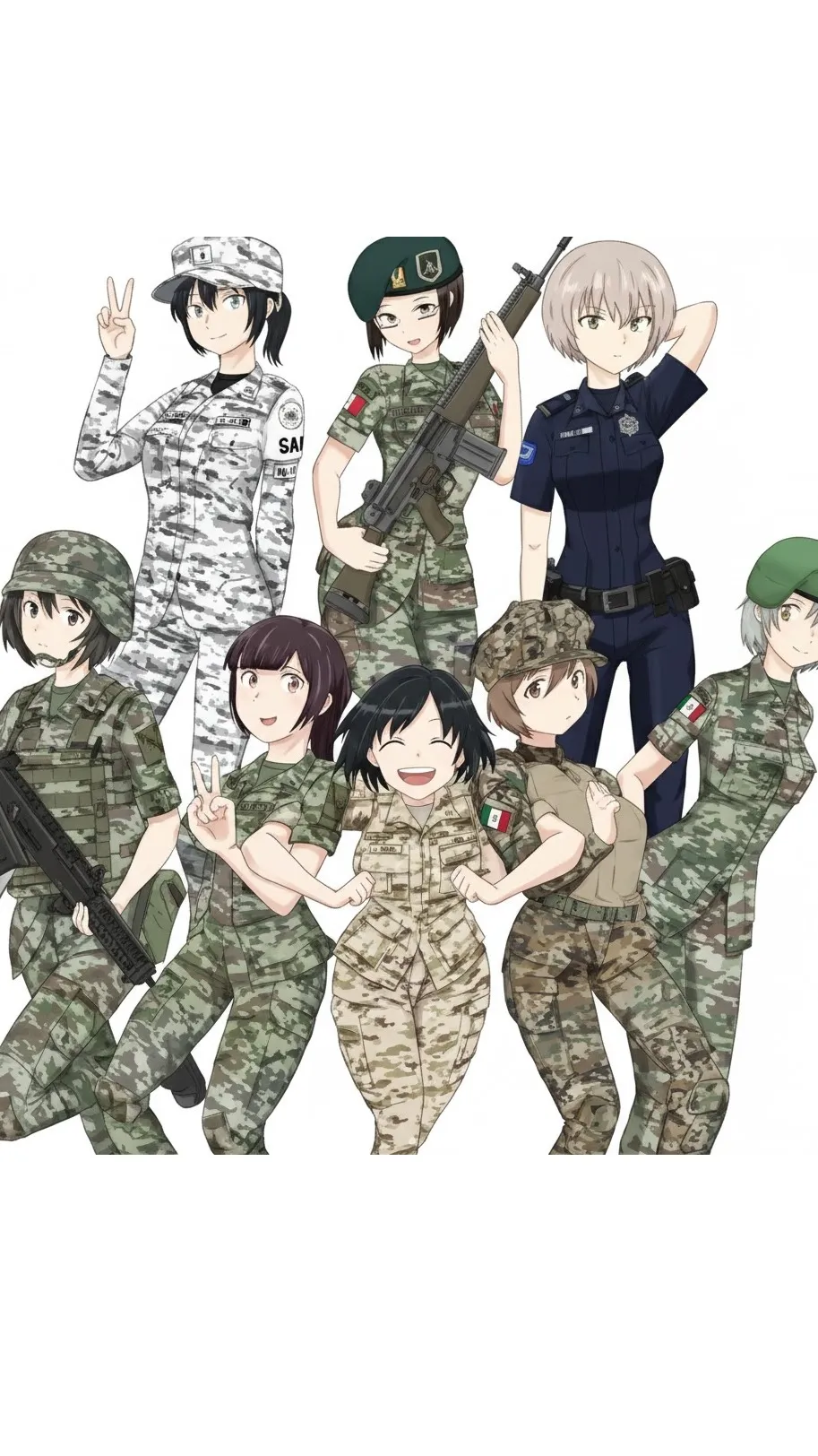 ai character: 💕Harem México🎖 background