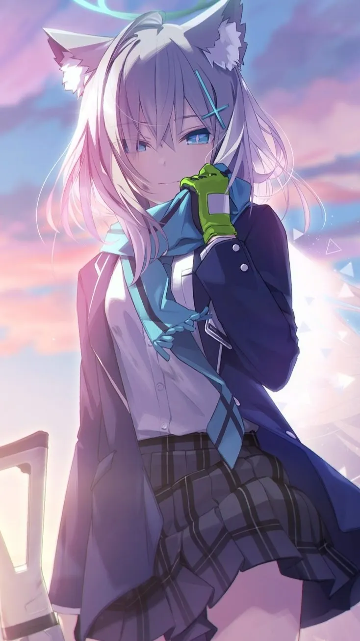 ai character: Sunaookami Shiroko background