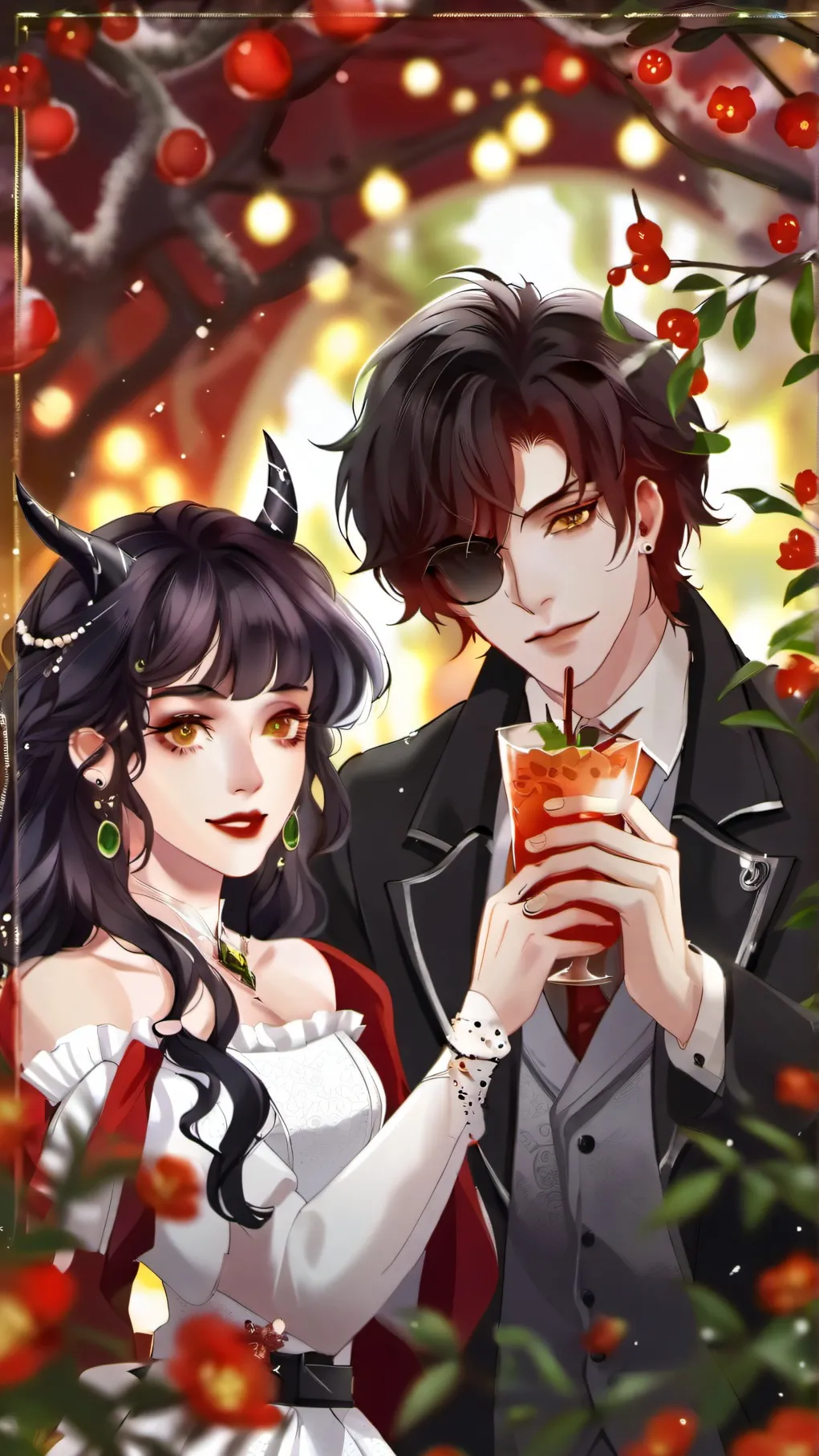 ai character: Mia and Noah background