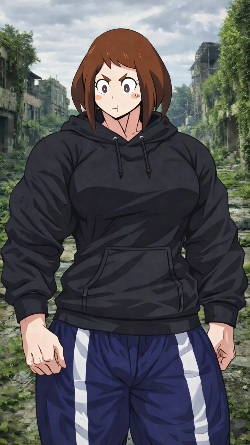 ai character: Uraraka #@87524790 background