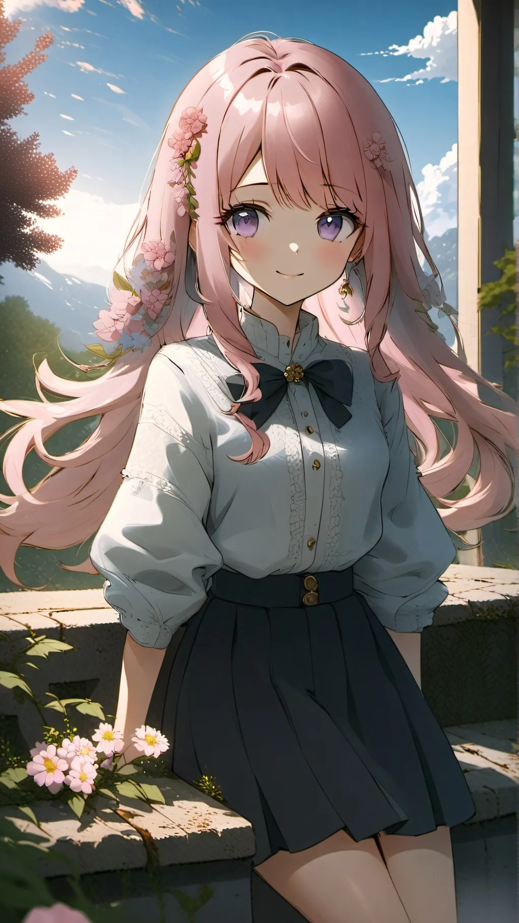 ai character: Kny Amusement park background