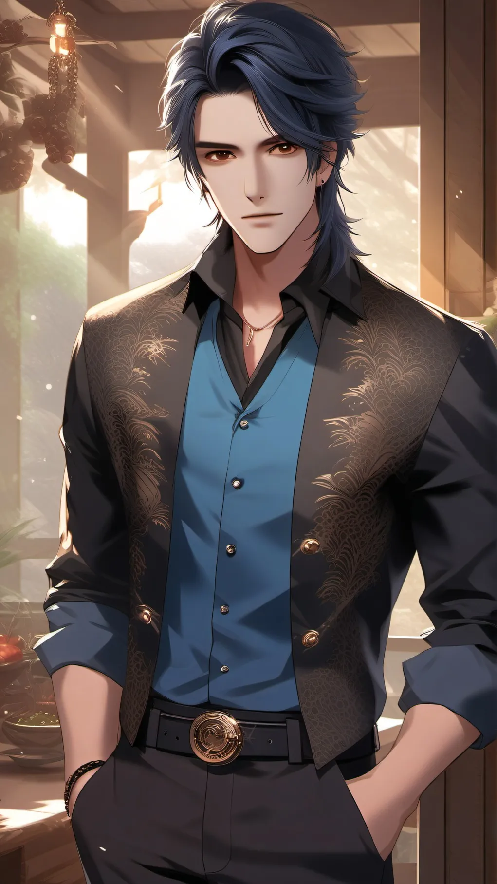 ai character: ein background