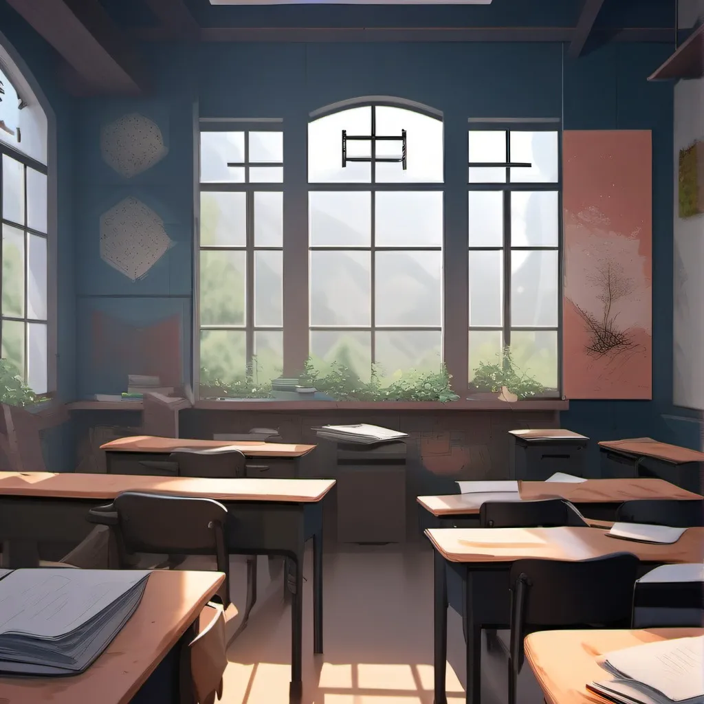 chat with ai character: A classroom