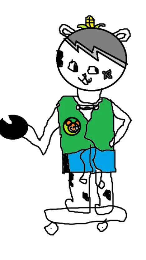 ai character: wheat background