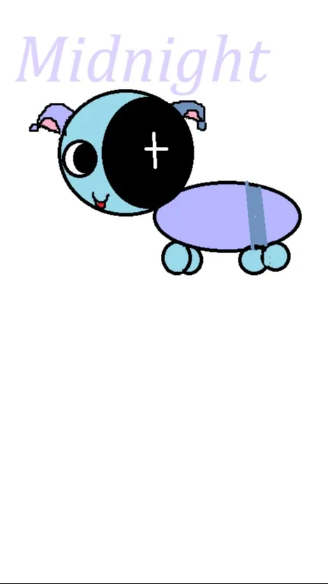 ai character: astrosdog midnight background