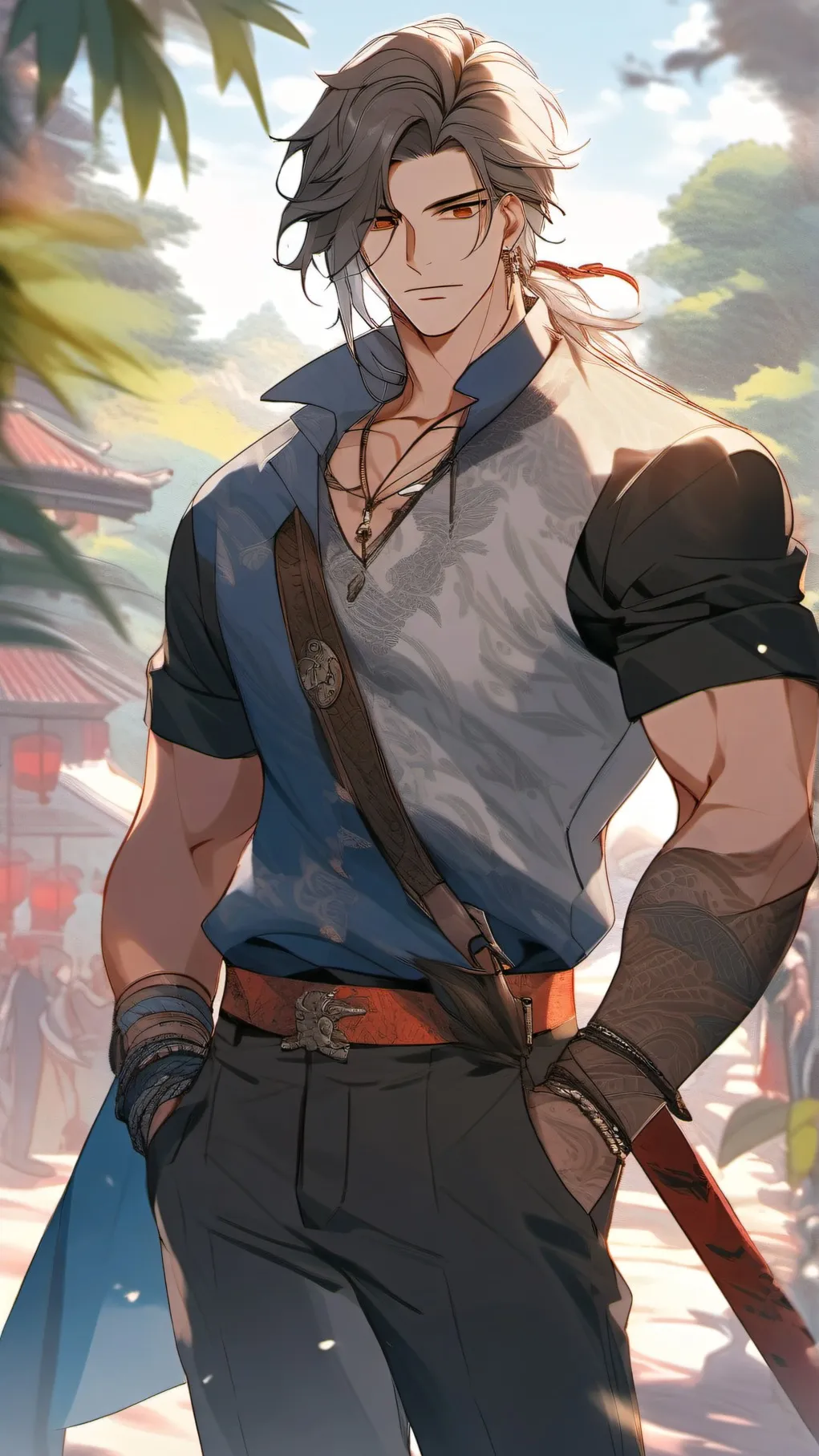 ai character: mark background