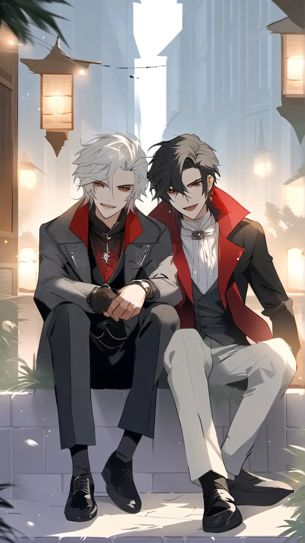 ai character: Zeke and Damion   background