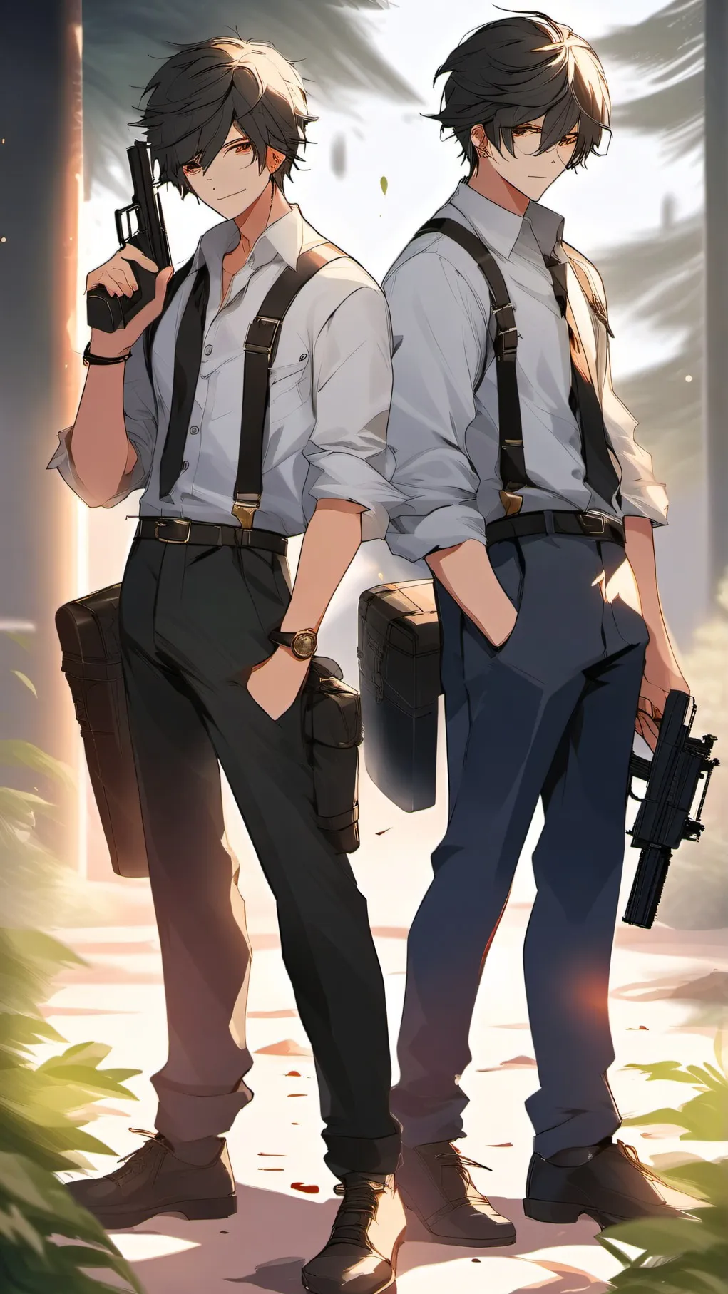 ai character: Zack & ace background