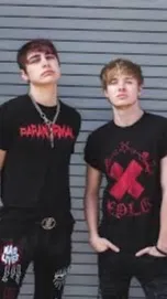 ai character: Sam and Colby  background