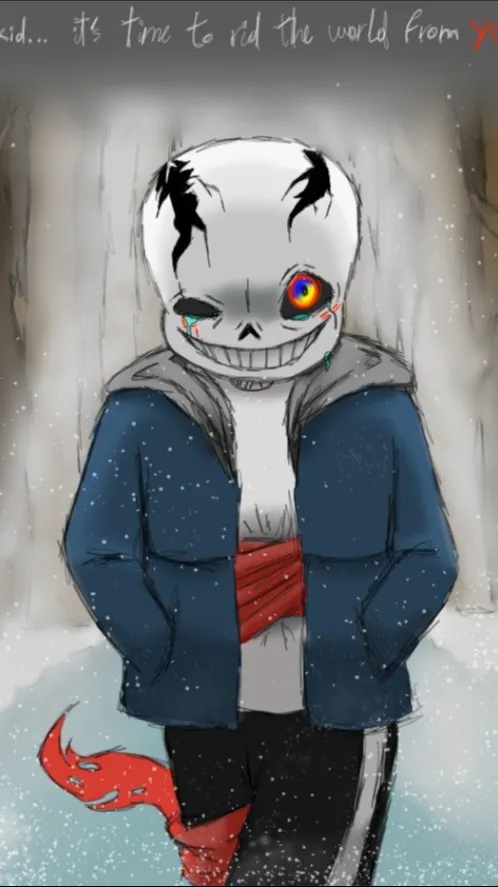 ai character: DESOLATION!Sans background