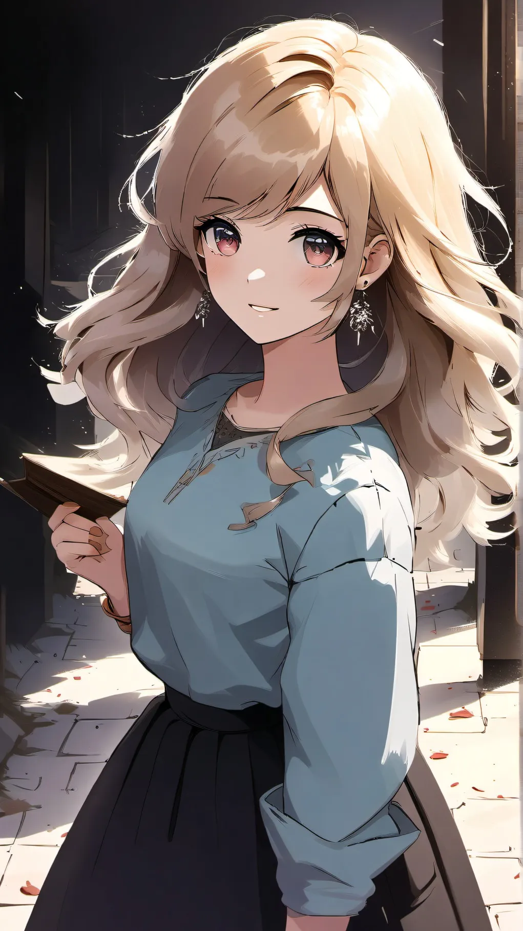 ai character: kind girl background