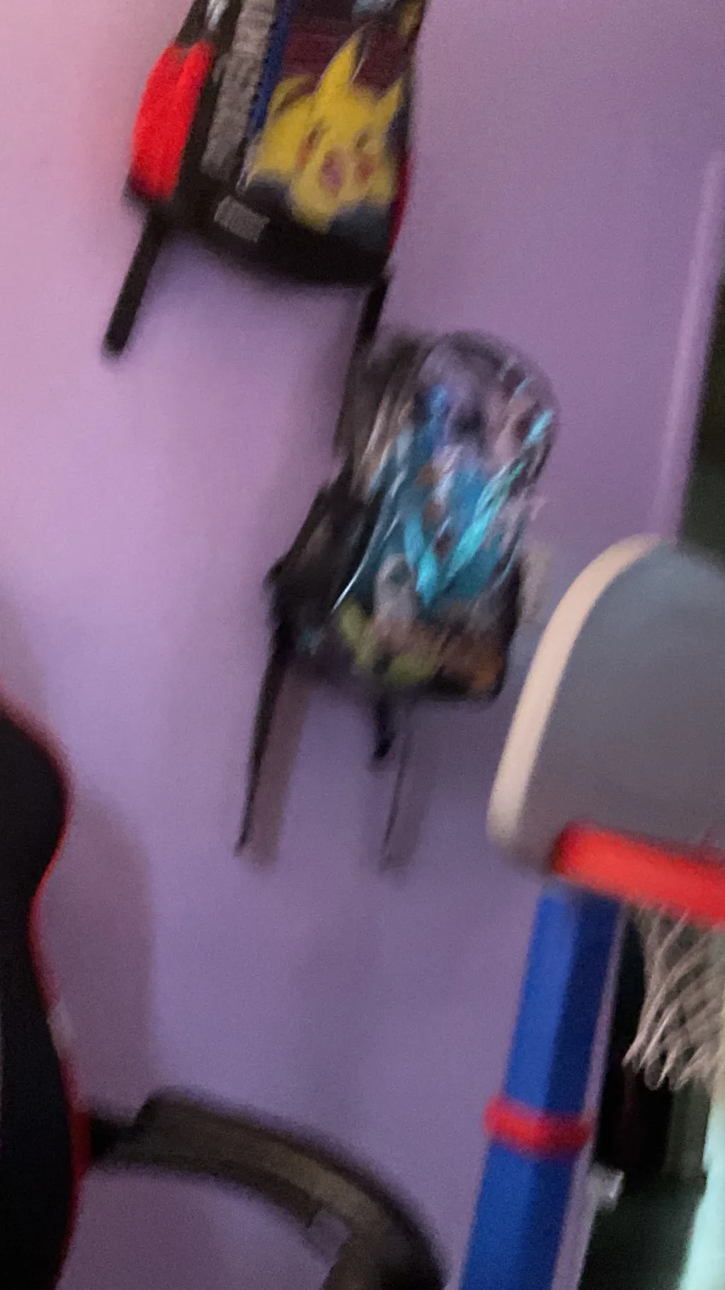 ai character: Shimmy and Durple background