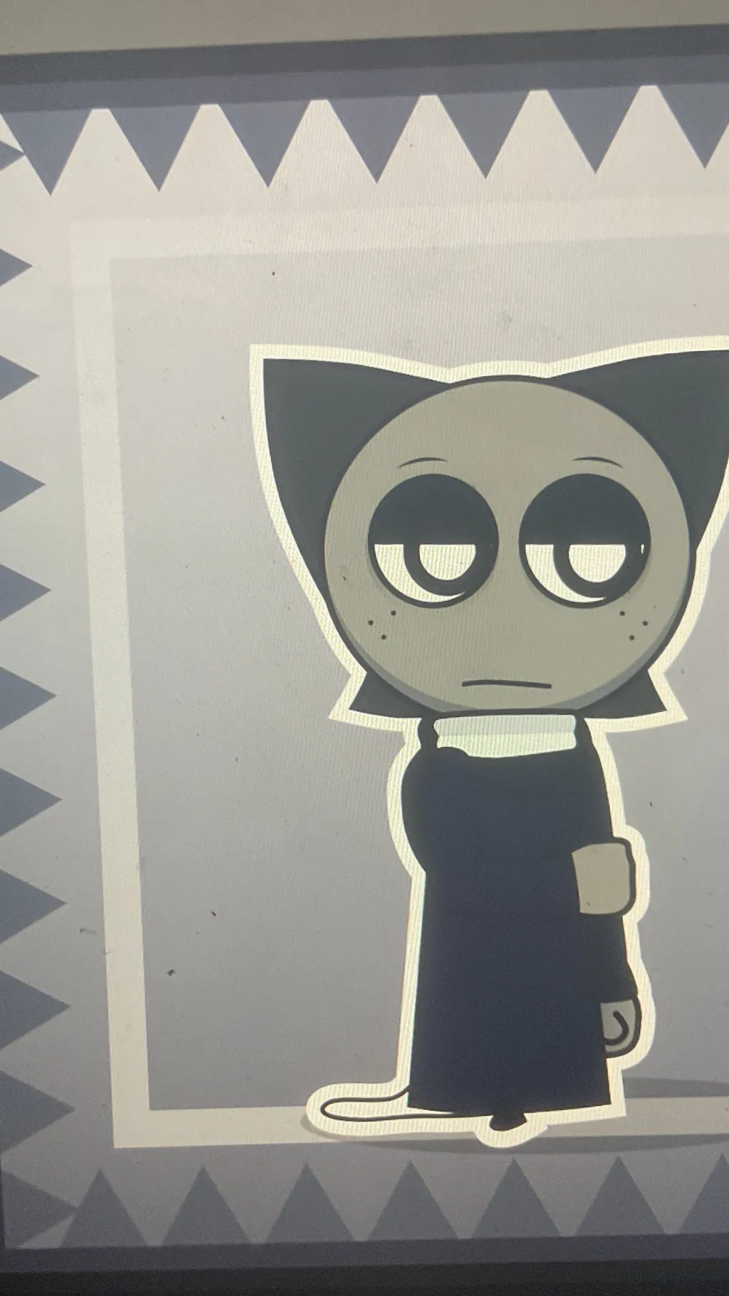 ai character: Gray background