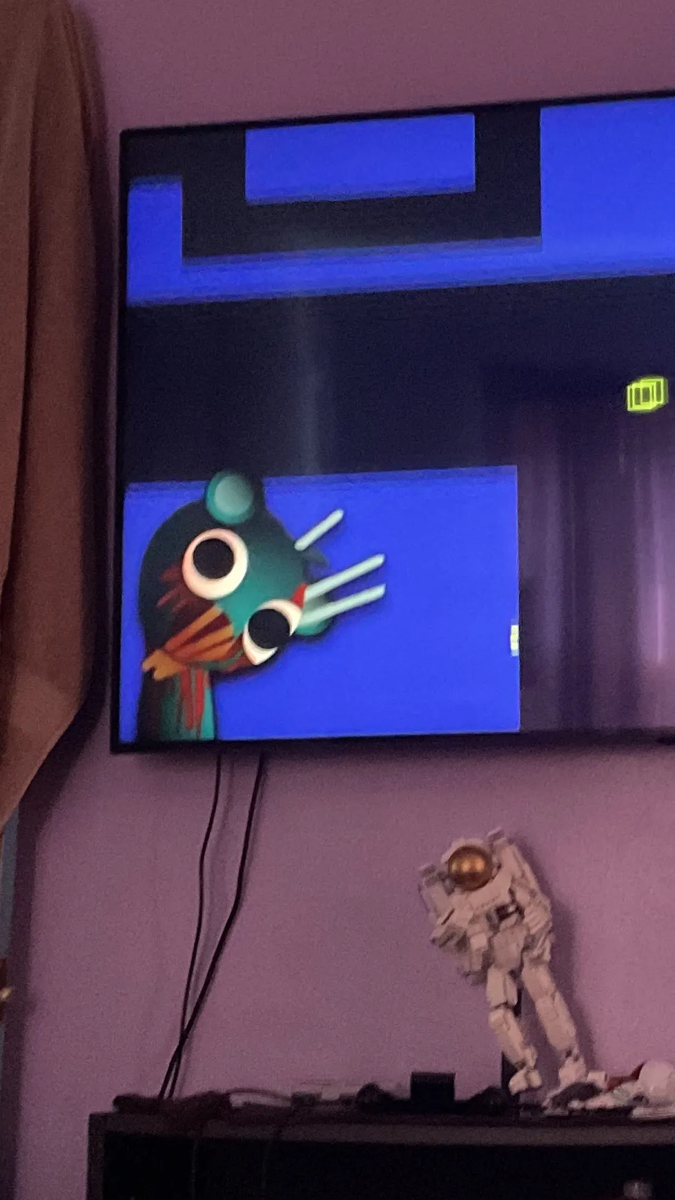 ai character: SPRUNKI ragdoll background