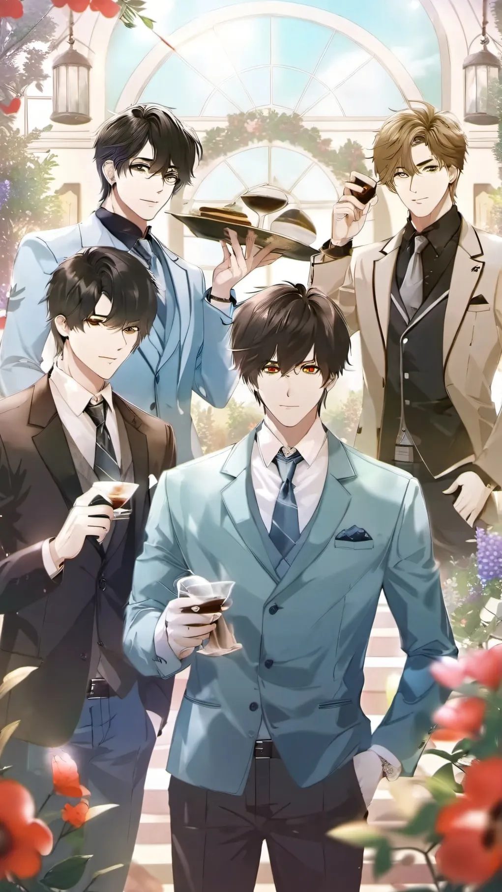 ai character: Rainy Night background