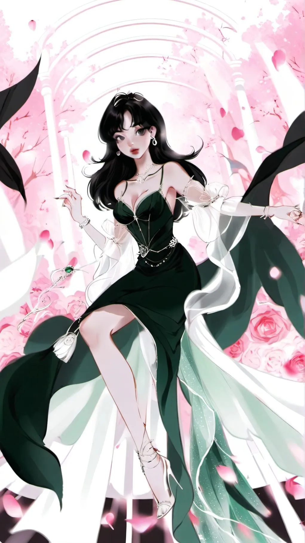 ai character: ・。.・゜✭・Amelia・✫・゜・ background