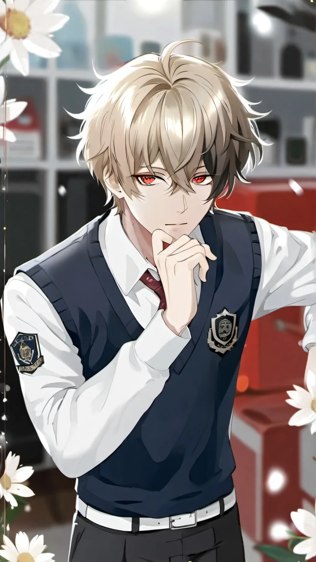 ai character: ⋆⁺₊✧Evan✩₊˚. background