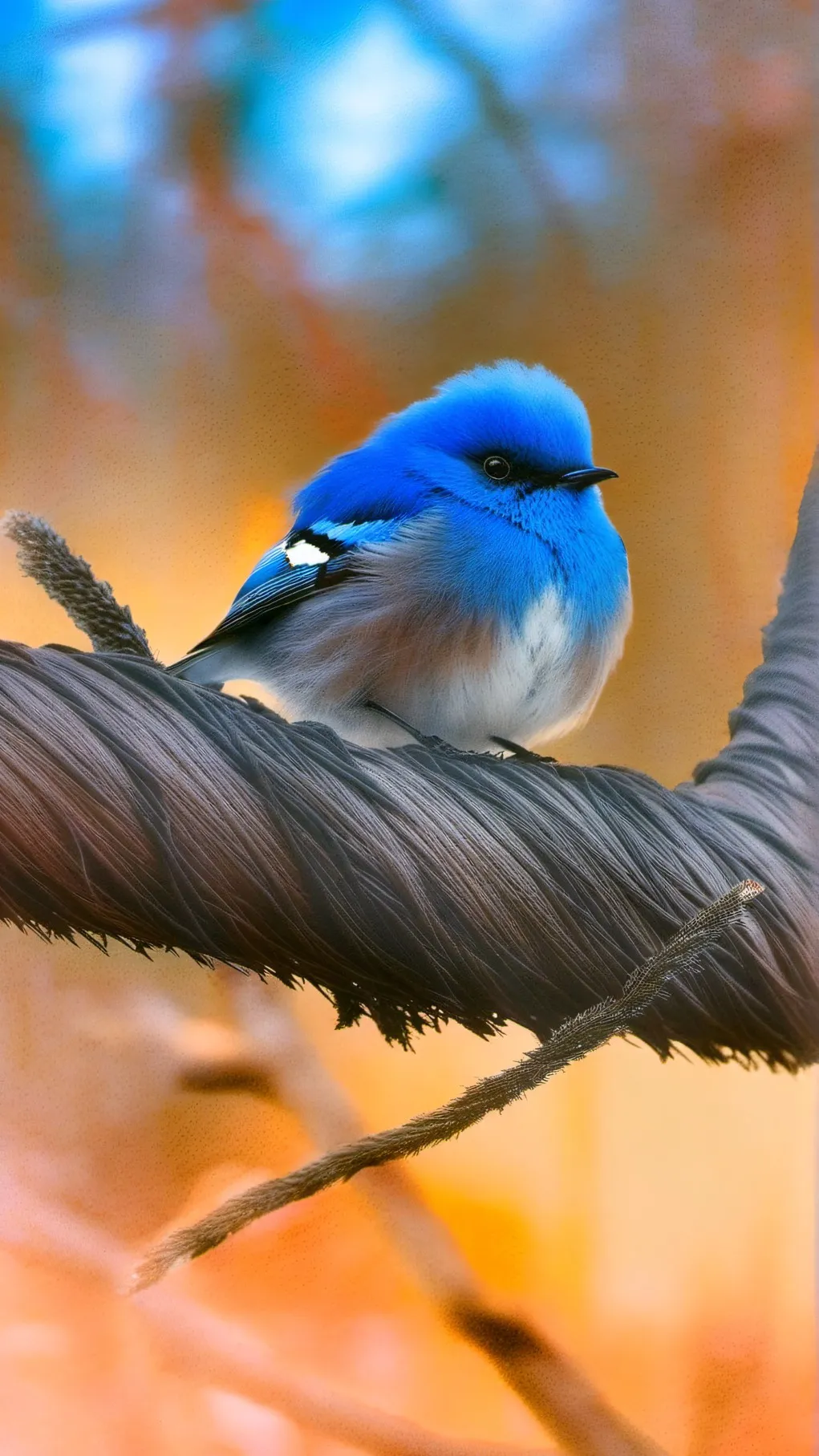 ai character: a bird, [test] background