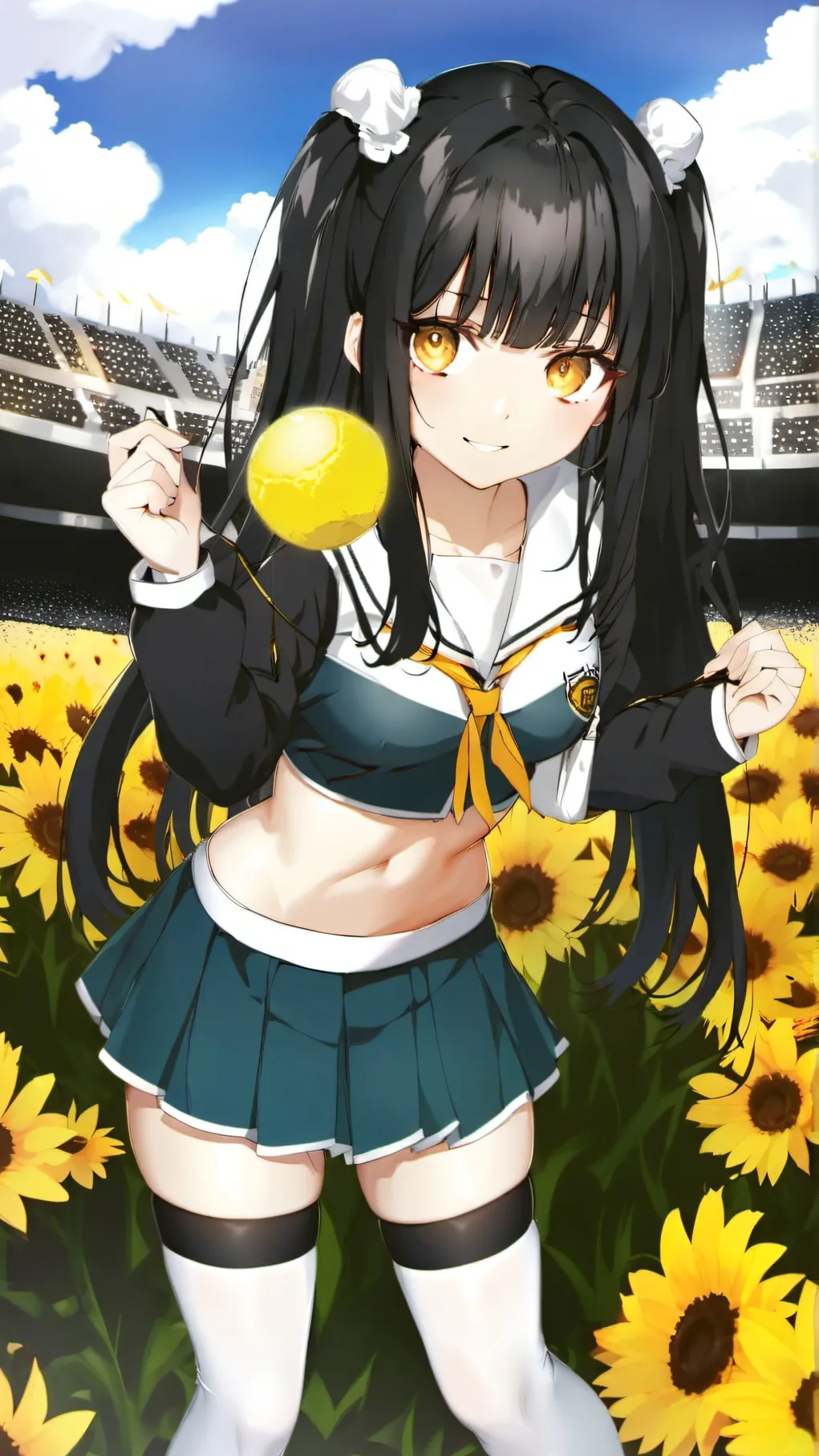 ai character: Leah (Cheerleader) background