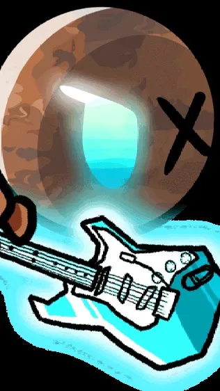 ai character: Mars's power form. background