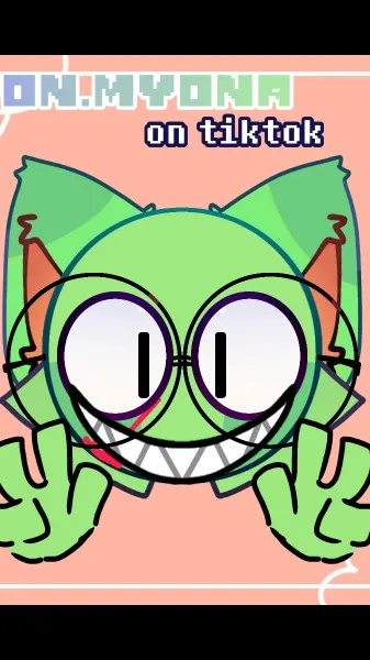 ai character: Green as a cat background