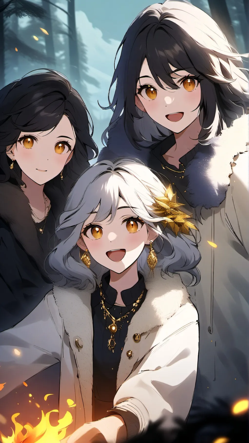 ai character: Magic girls  background