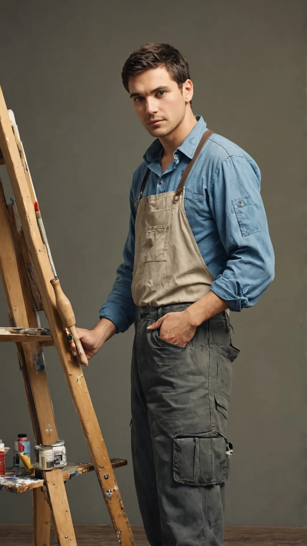 ai character: painter background