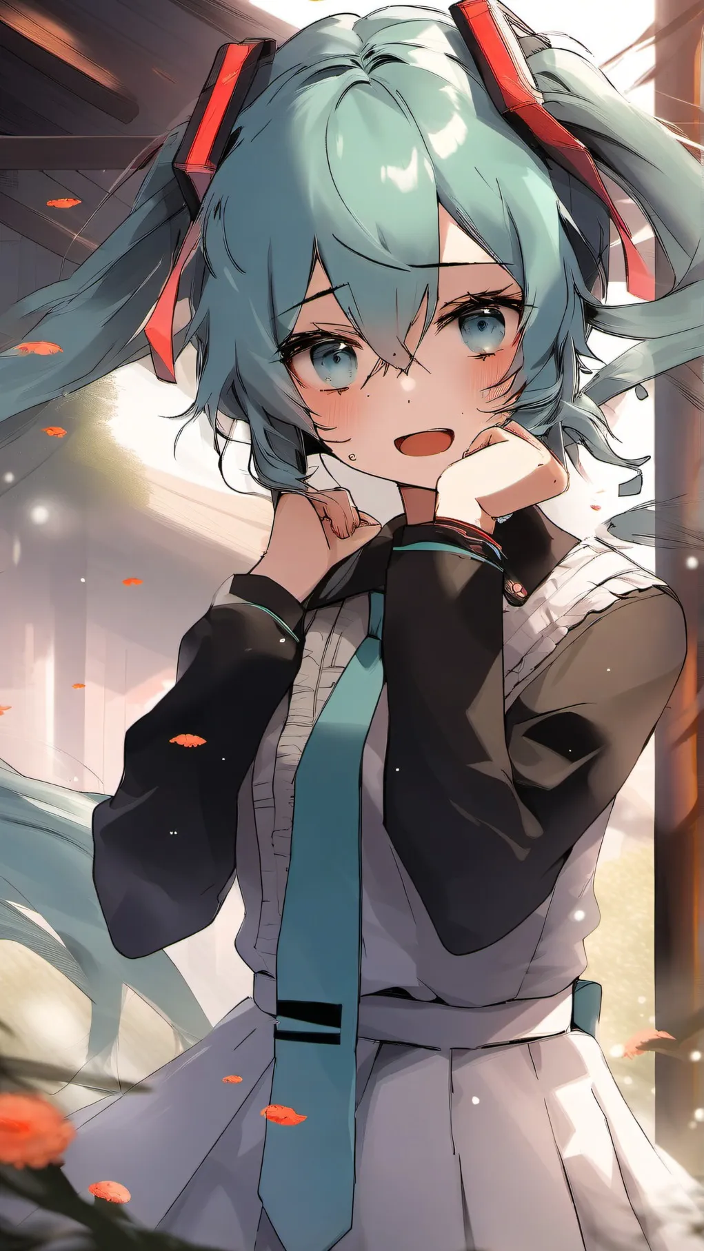 ai character: MIKU TATLE background