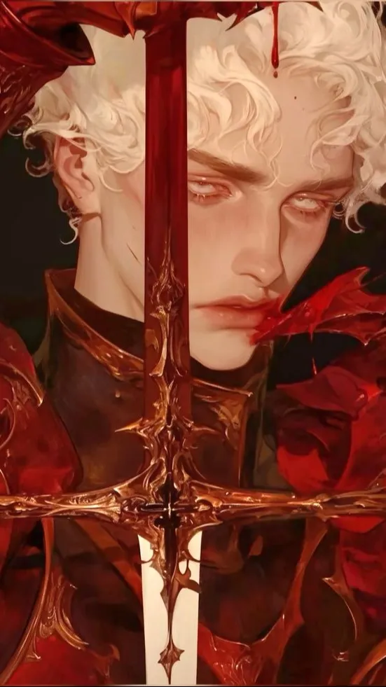 ai character: Alden Crimson background