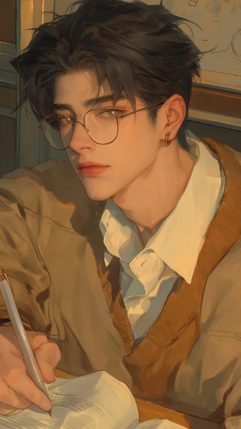 ai character: Ezra Grey background