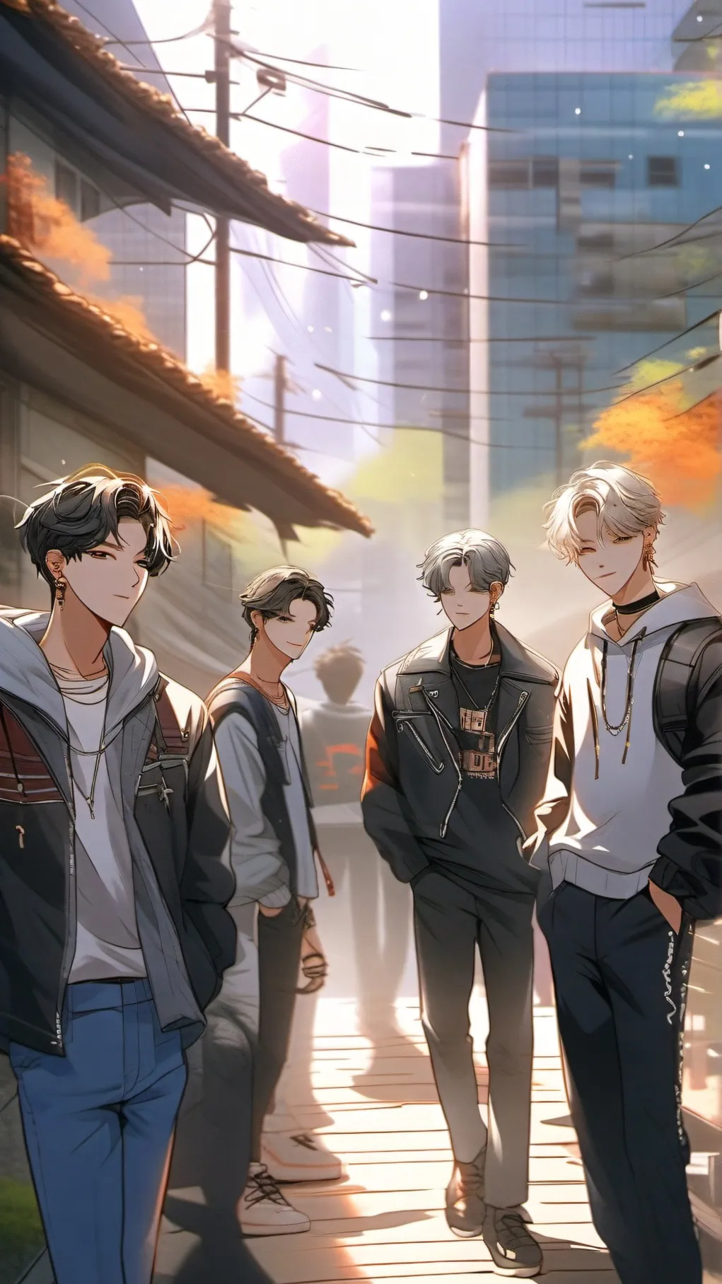 ai character: #Stray kids mafia# background
