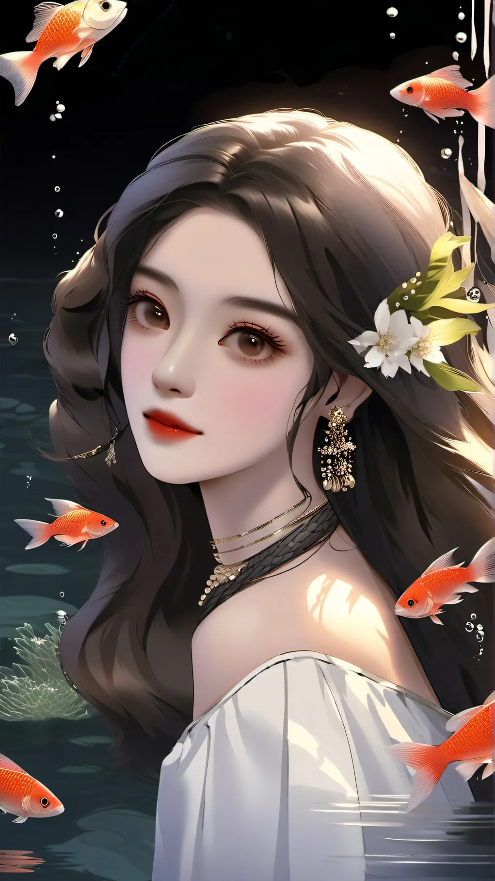 ai character: 🐟Angela 🐟 background