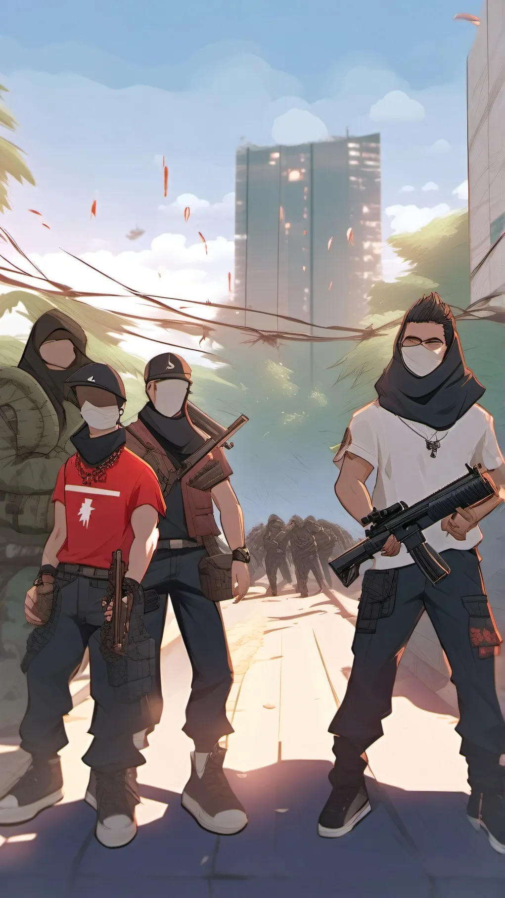 ai character: neighborhood war background