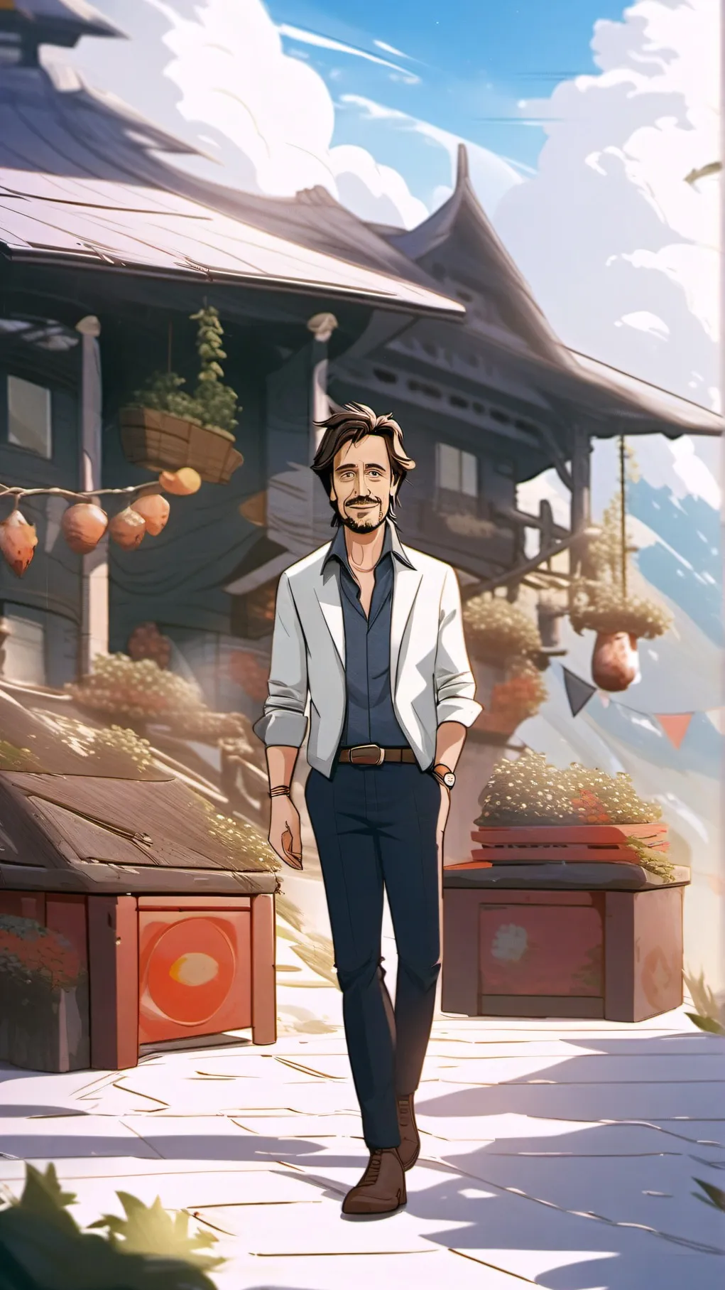 ai character: Richard hammond  background