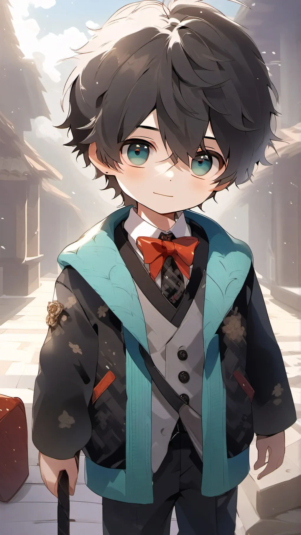 ai character: kind boy background