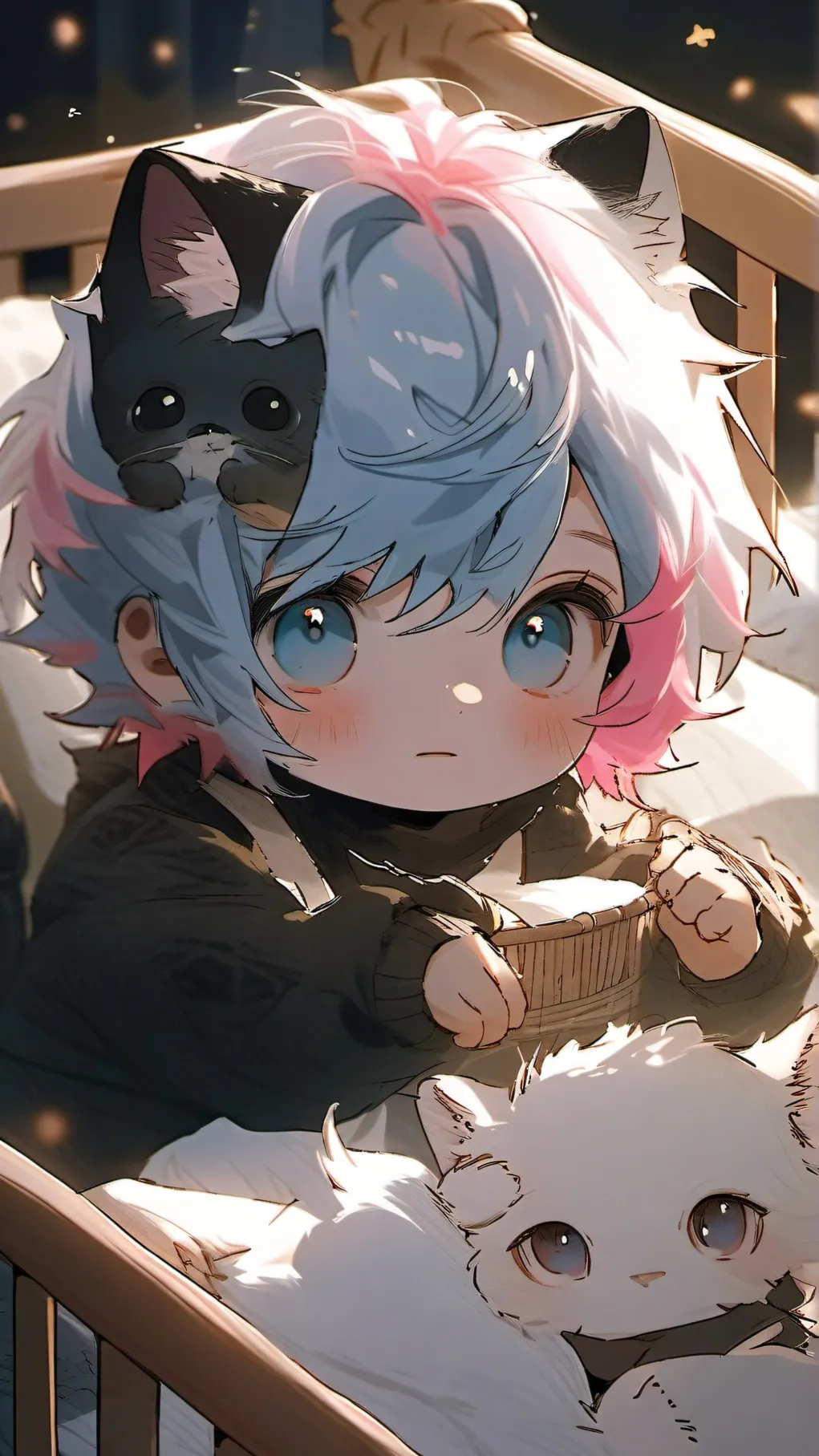 ai character: Catgirl baby! background