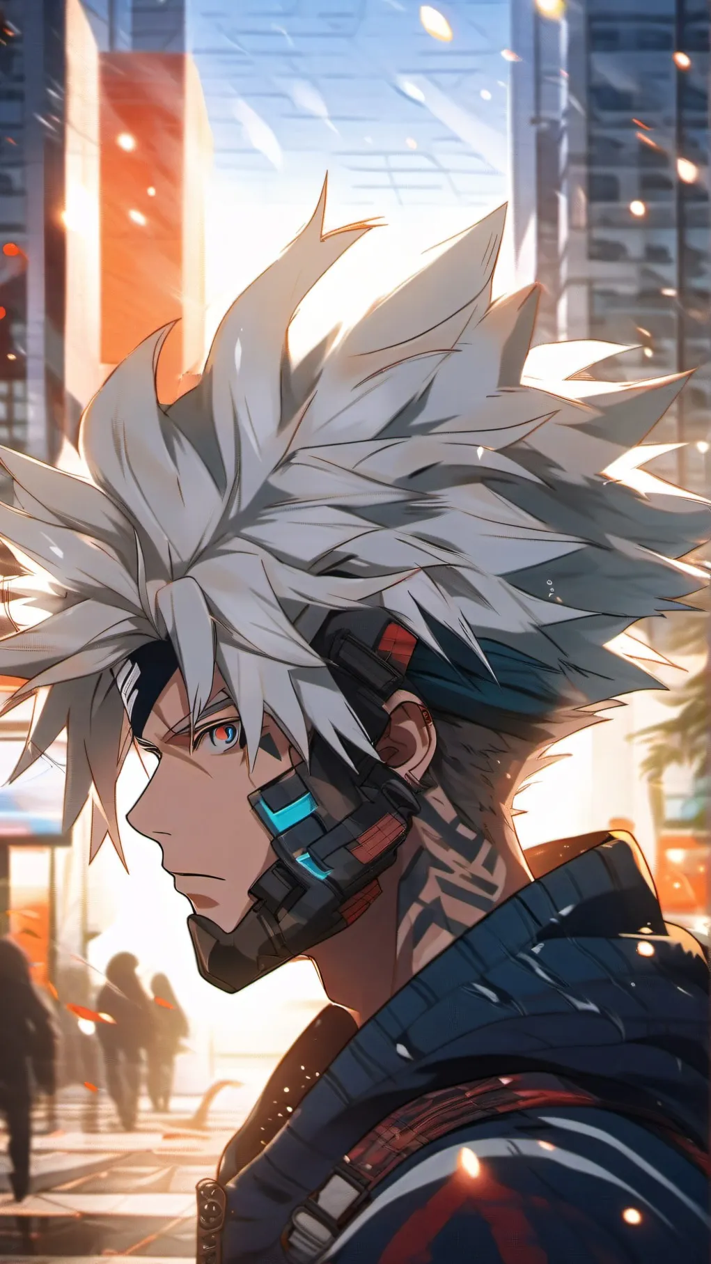 ai character: MHA knocking door background