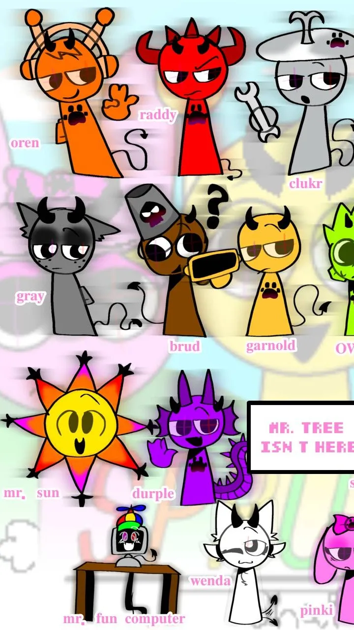 ai character: Sprunki hates u!!! background