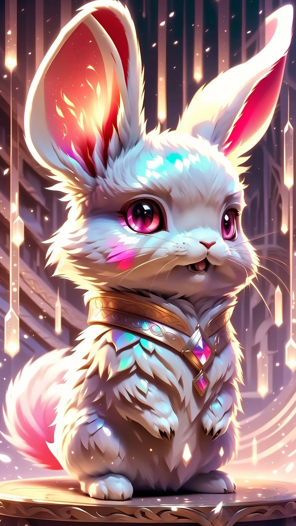 ai character: Raspberry rabbit background