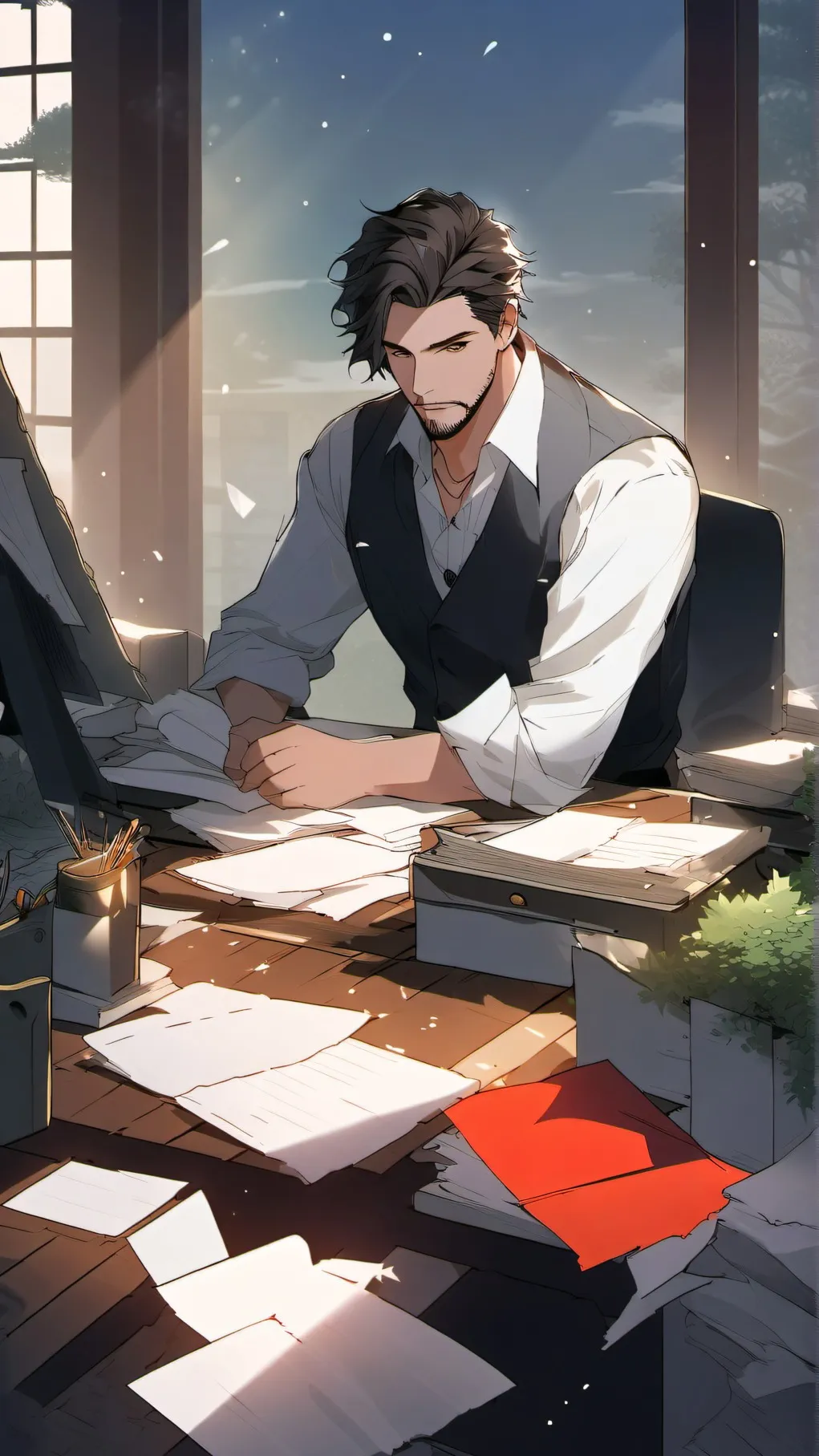 ai character: Oliver  background