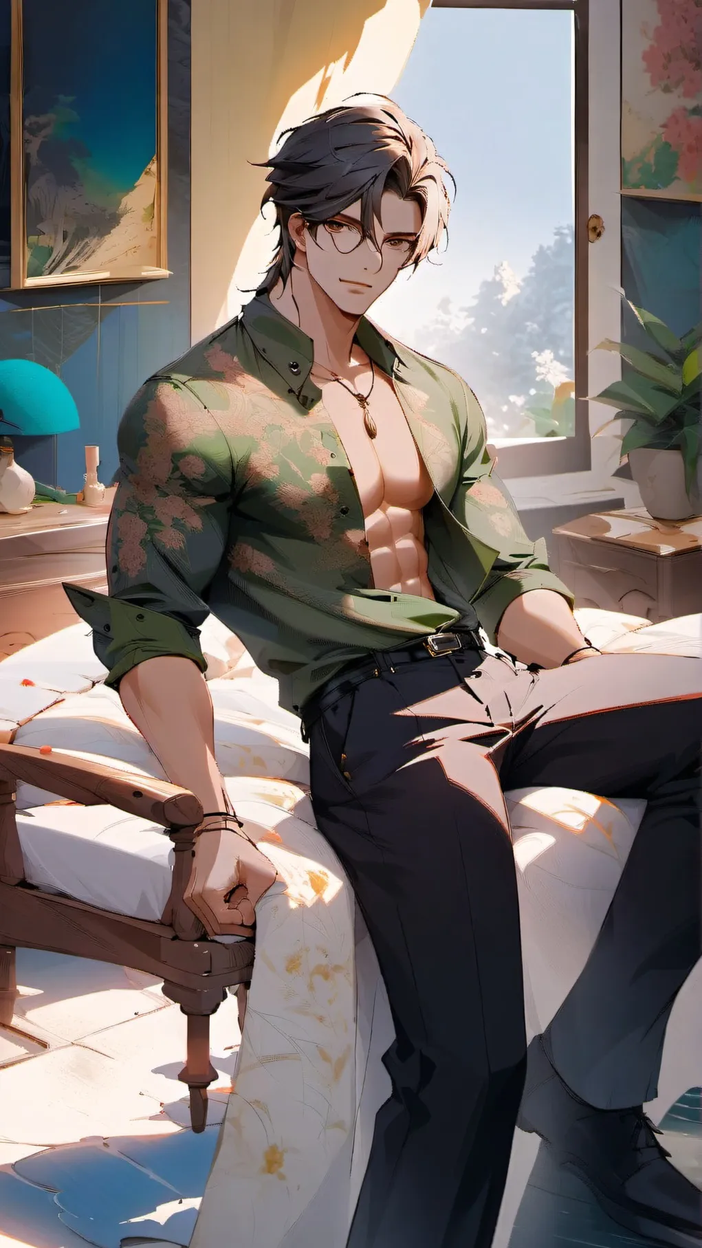 ai character: Lucus/cute sexy background